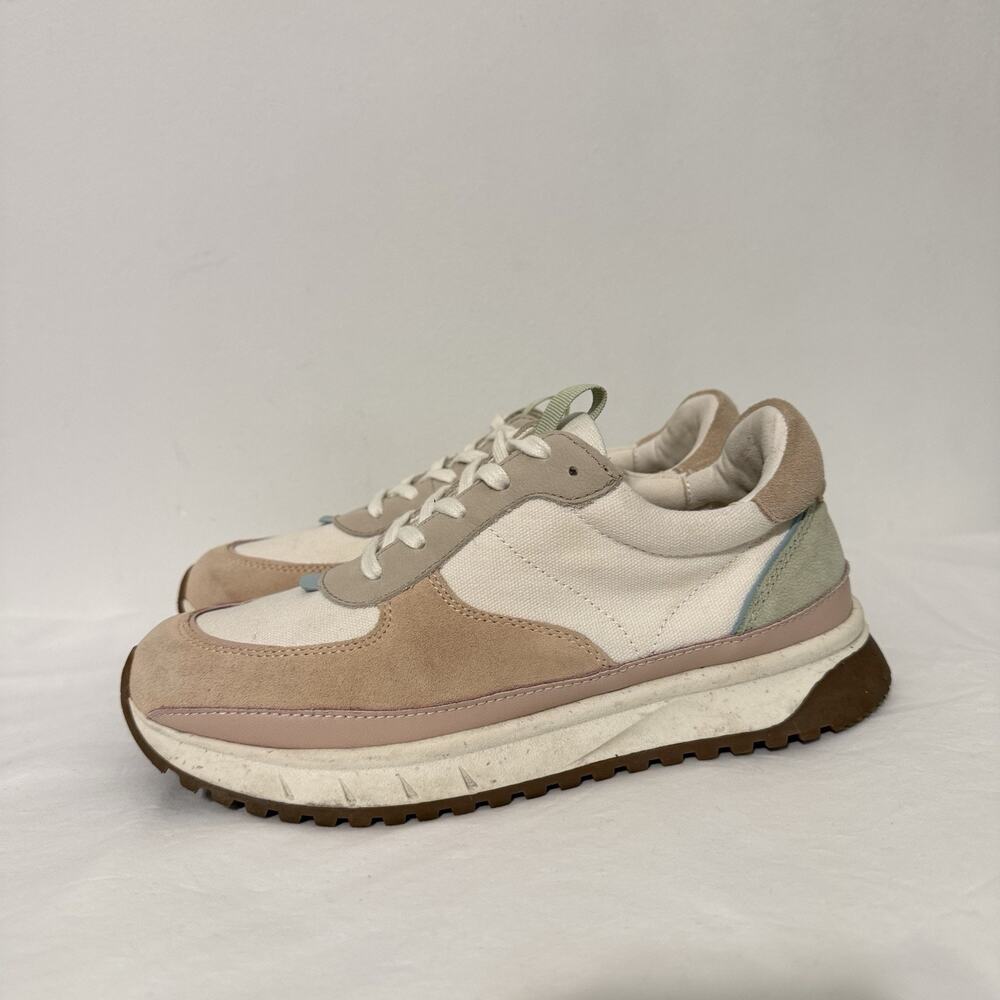 Women’s Neutral Suede & Canvas Sneakers
